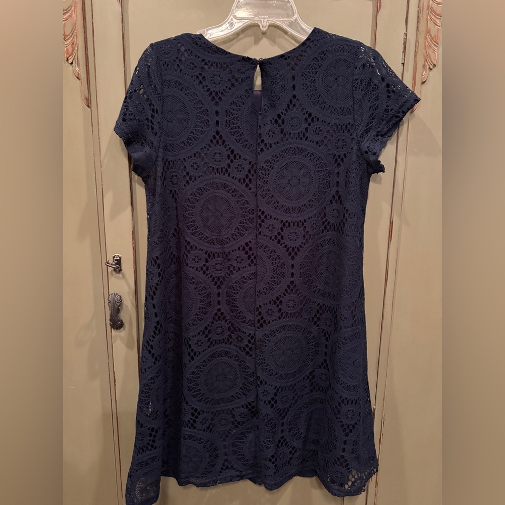 Navy blue lace dress size medium